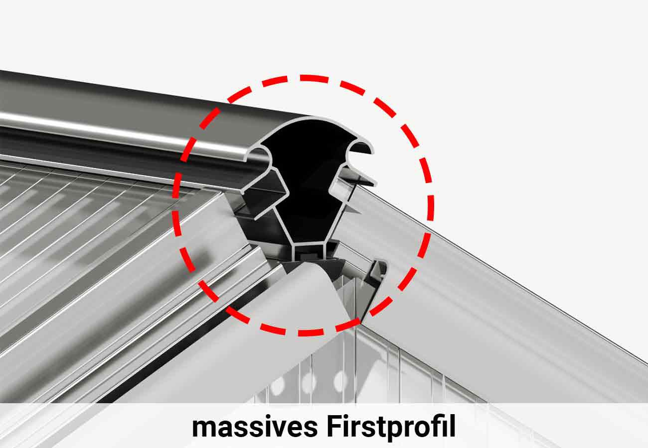 Gewächshaus ECO-STAR 2-nein danke, kein Setangebot-inkl. Stegplatten 8 mm