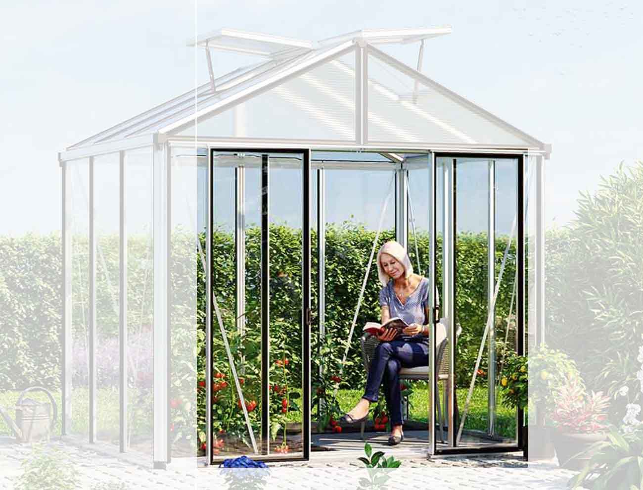 Zusätzliche Doppeltür für Hera, in der Seiten- und -Rückwand montierbar.