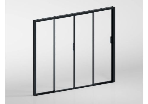Glasschiebetüren mit Alurahmen - für Wand 300 cm