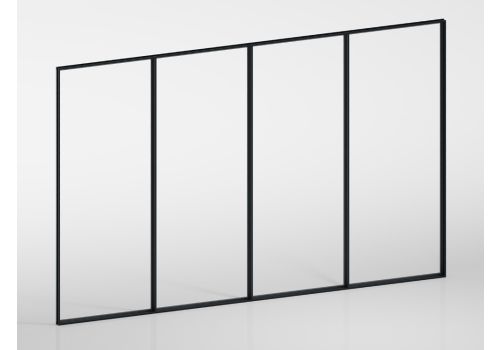Glaswand feststehend - für Wand 400 cm