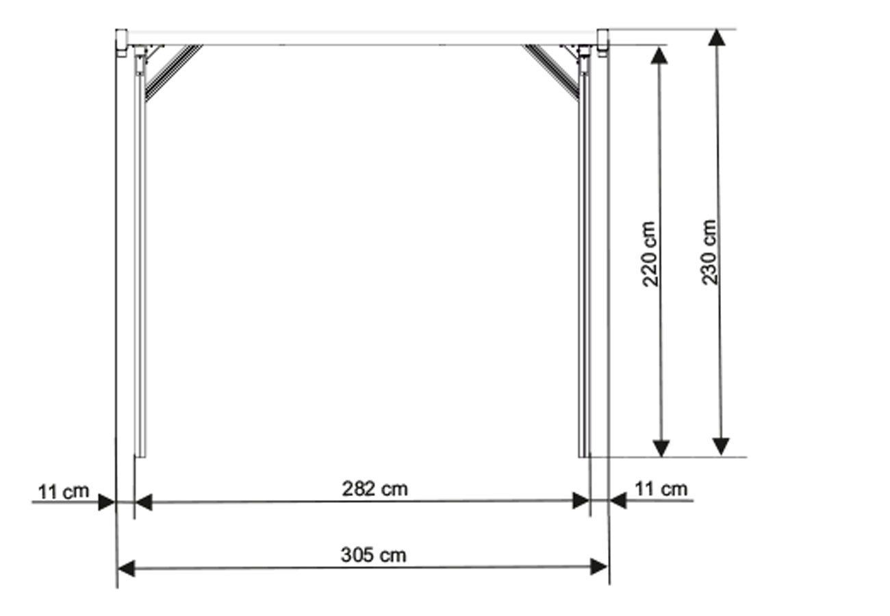 Carport Aluminium JULIA - anthrazit RAL 7016