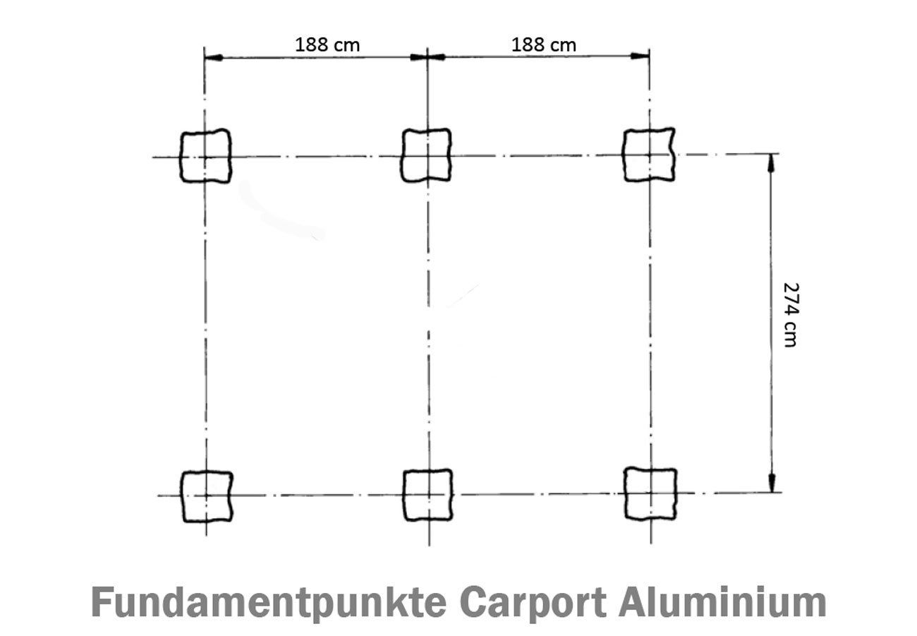 Carport Aluminium anthrazit RAL 7016