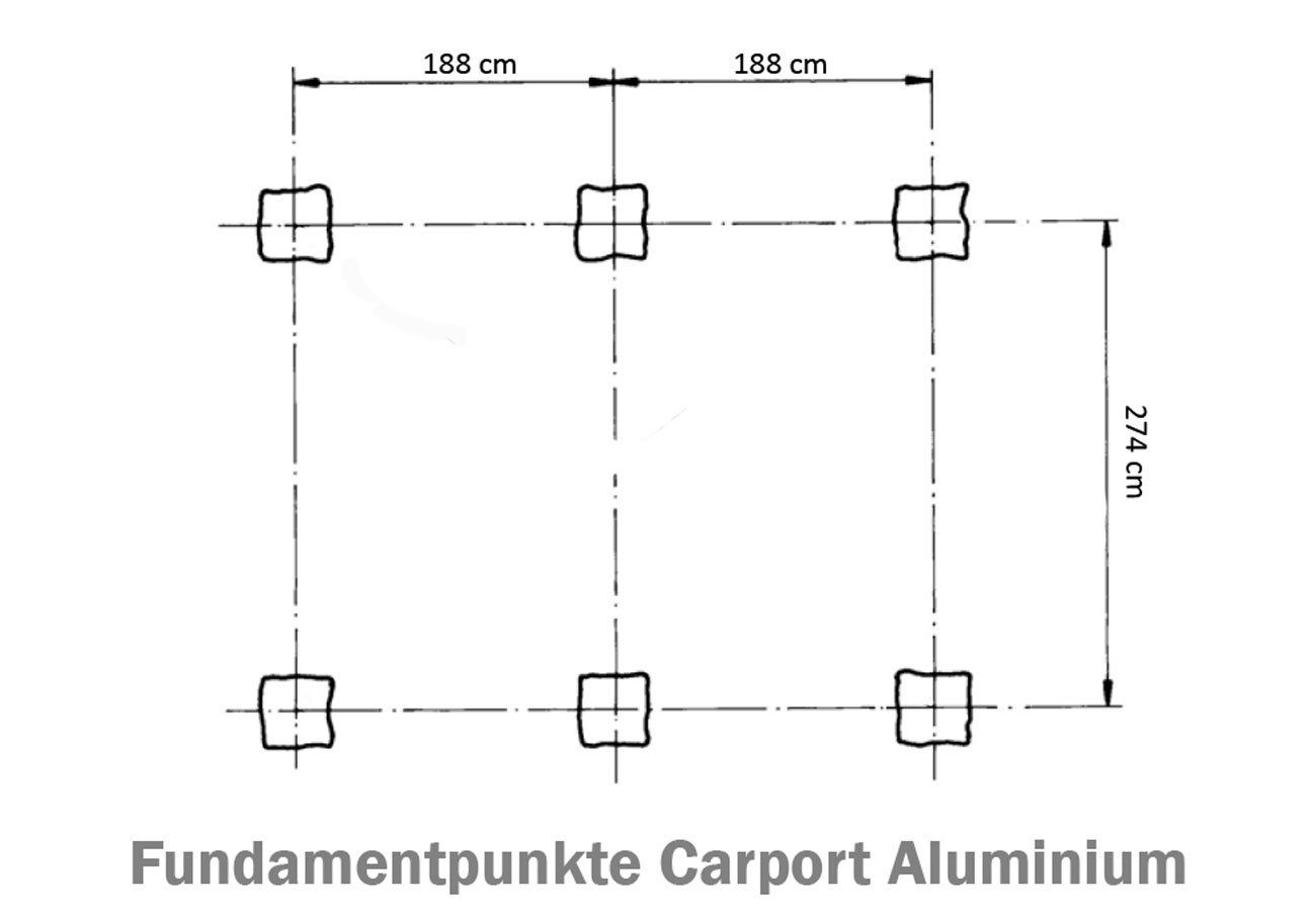 Carport Aluminium JULIA - anthrazit RAL 7016