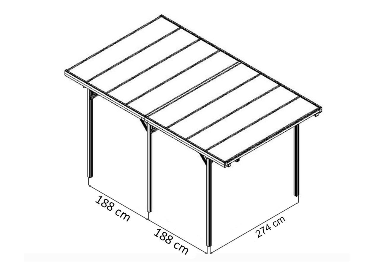 Carport Aluminium JULIA - anthrazit RAL 7016