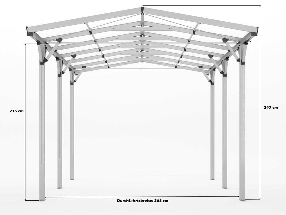 Carport NICO - Aluminium eloxiert 