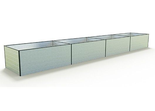 Hochbeet Daniela 771-Aluminium Natur-Breite: 119 cm