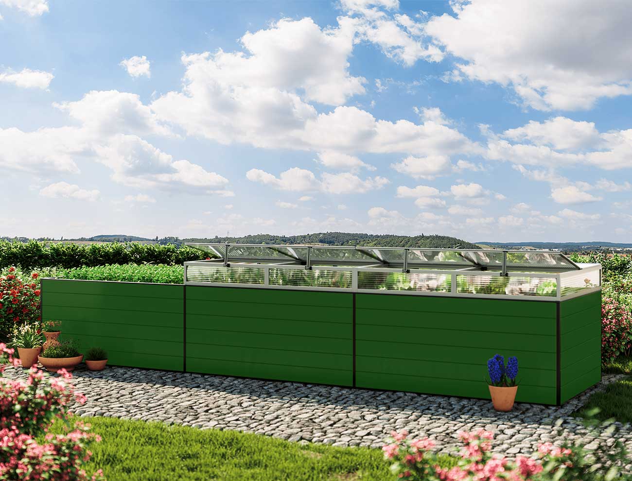 Hochbeet - Alu Länge 490 cm, drei Breiten, MADE IN AUSTRIA, wartungsfrei, 4 Farben, Hochbeet Bausatz, Hochbeet Metall, Hochbeet Aluminium Hochbeet - Alu Länge 490 cm, drei Breiten, MADE IN AUSTRIA, wartungsfrei, 4 Farben, Hochbeet Bausatz, Hochbeet Metall, Hochbeet Aluminium