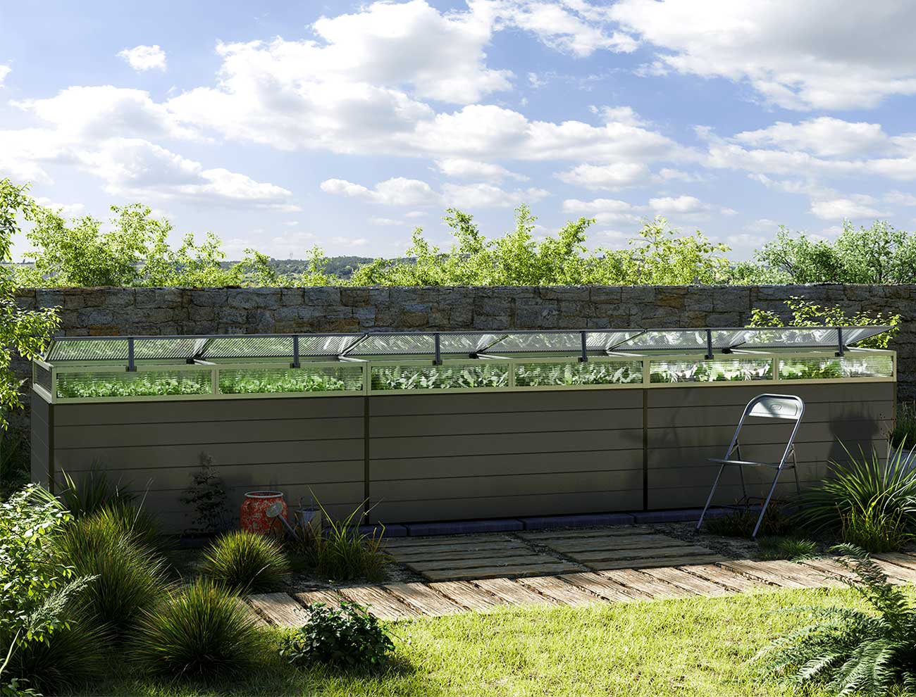 Hochbeet - Alu Länge 535 cm, drei Breiten, Designed in Austria, wartungsfrei, 4 Farben, Hochbeet Bausatz, Hochbeet Metall, Hochbeet Aluminium