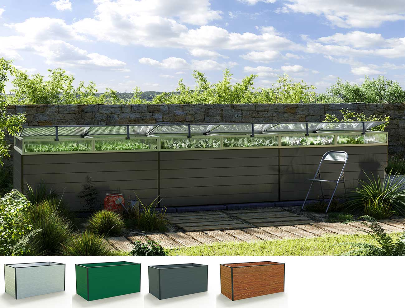 Hochbeet - Alu Länge 535 cm, drei Breiten, MADE IN AUSTRIA, wartungsfrei, 4 Farben, Hochbeet Bausatz, Hochbeet Metall, Hochbeet Aluminium Hochbeet - Alu Länge 535 cm, drei Breiten, MADE IN AUSTRIA, wartungsfrei, 4 Farben, Hochbeet Bausatz, Hochbeet Metall, Hochbeet Aluminium