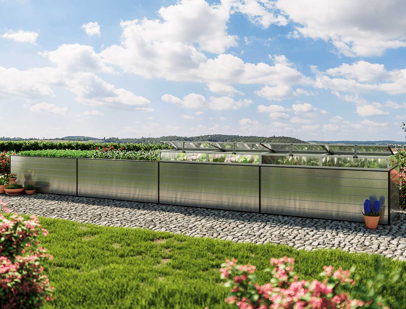 Hochbeet - Alu Länge 771 cm, vier Breiten, MADE IN AUSTRIA, wartungsfrei, 4 Farben, Hochbeet Bausatz, Hochbeet Metall, Hochbeet Aluminium Hochbeet - Alu Länge 771 cm, vier Breiten, MADE IN AUSTRIA, wartungsfrei, 4 Farben, Hochbeet Bausatz, Hochbeet Metall, Hochbeet Aluminium