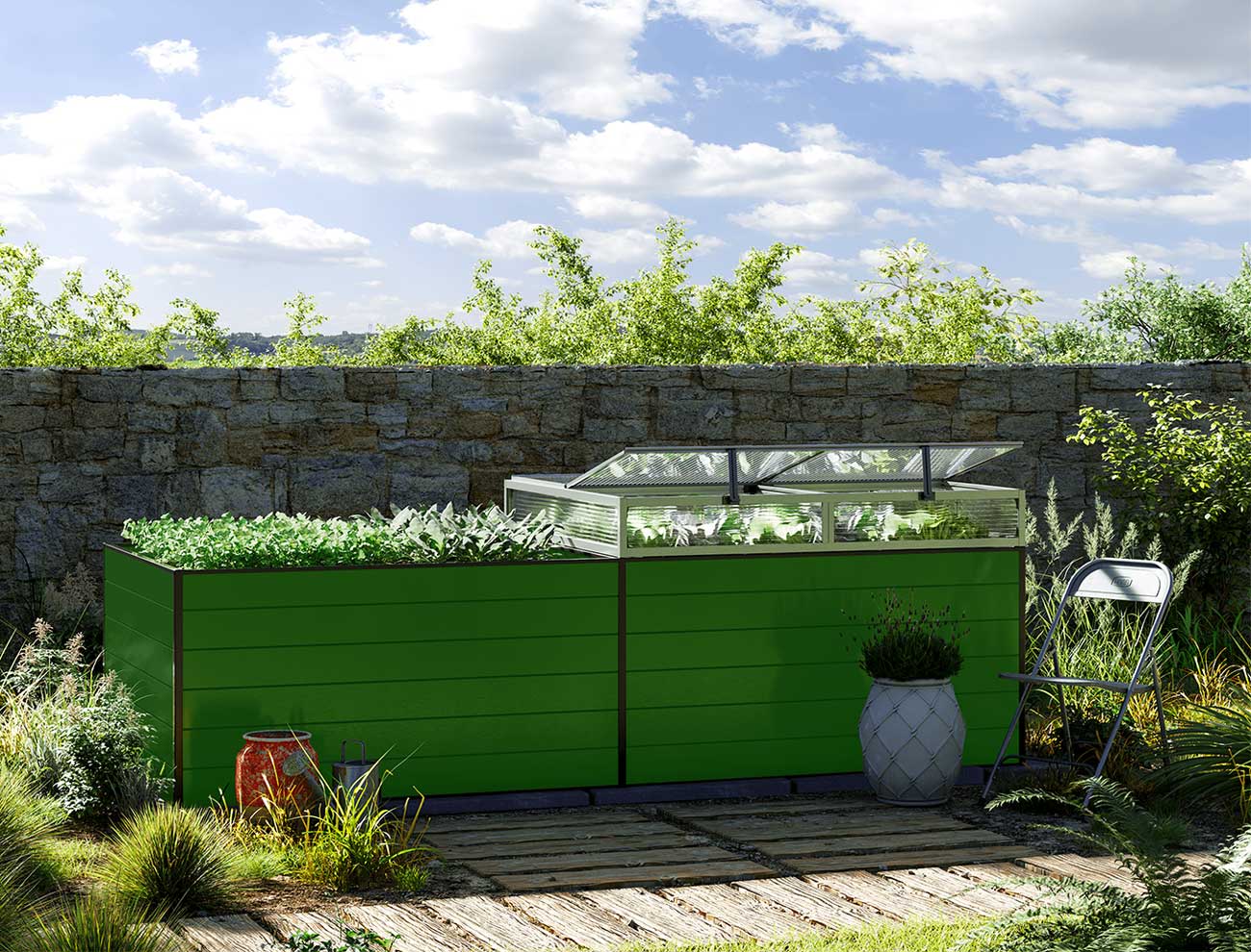 Hochbeet - Alu Länge 297 cm, vier Breiten, Designed in Austria, wartungsfrei, 4 Farben, Hochbeet Bausatz, Hochbeet Metall, Hochbeet Aluminium