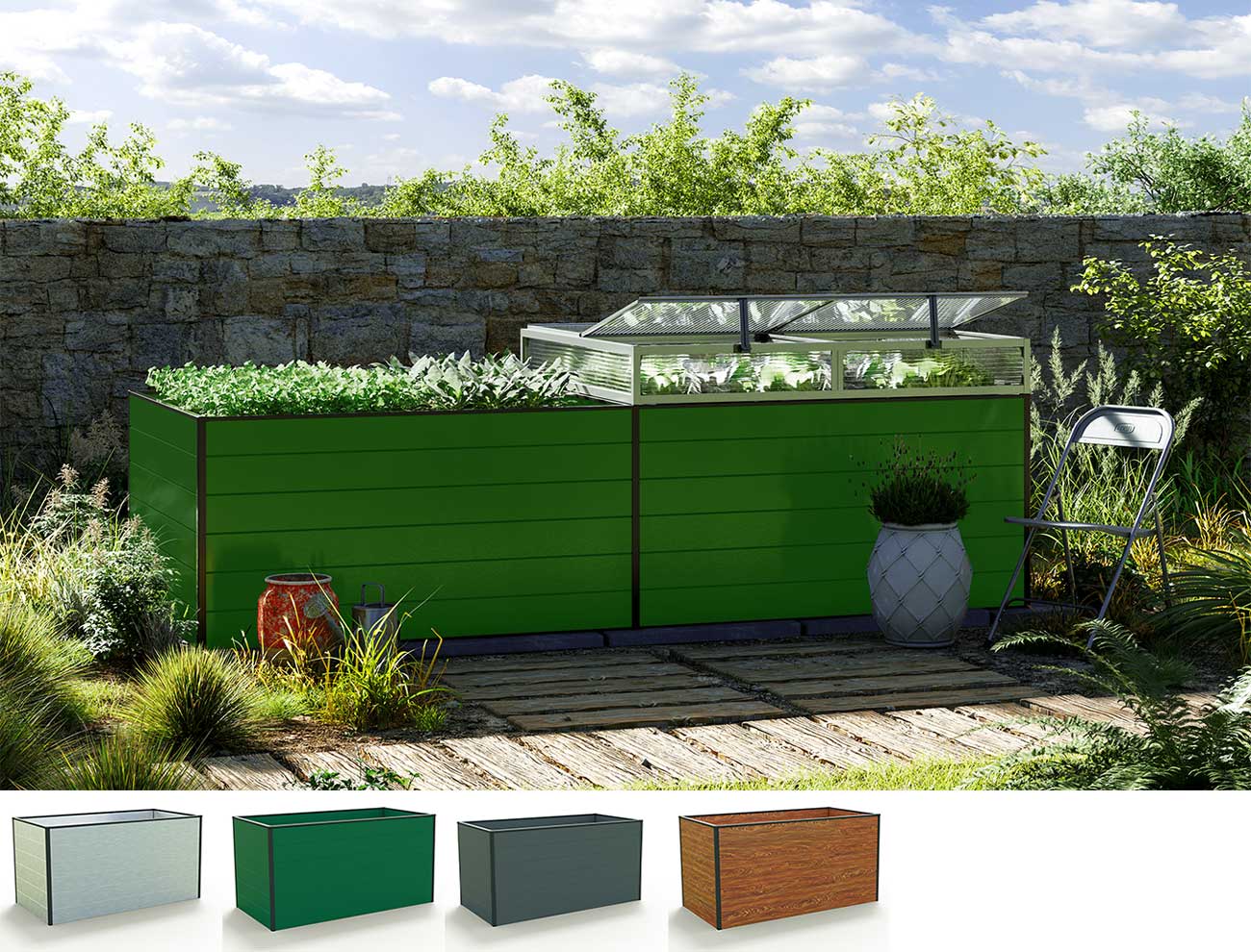 Hochbeet - Alu Länge 297 cm, vier Breiten, MADE IN AUSTRIA, wartungsfrei, 4 Farben, Hochbeet Bausatz, Hochbeet Metall, Hochbeet Aluminium Hochbeet - Alu Länge 297 cm, vier Breiten, MADE IN AUSTRIA, wartungsfrei, 4 Farben, Hochbeet Bausatz, Hochbeet Metall, Hochbeet Aluminium