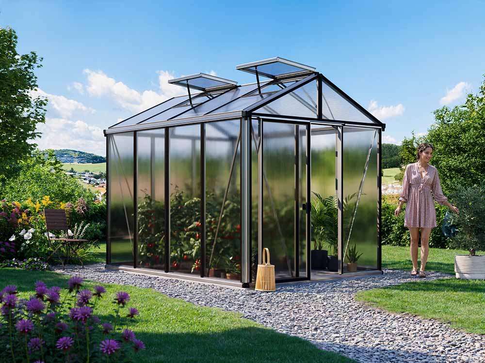 Gewächshaus 235x311 cm, 10 oder 12 mm, ...