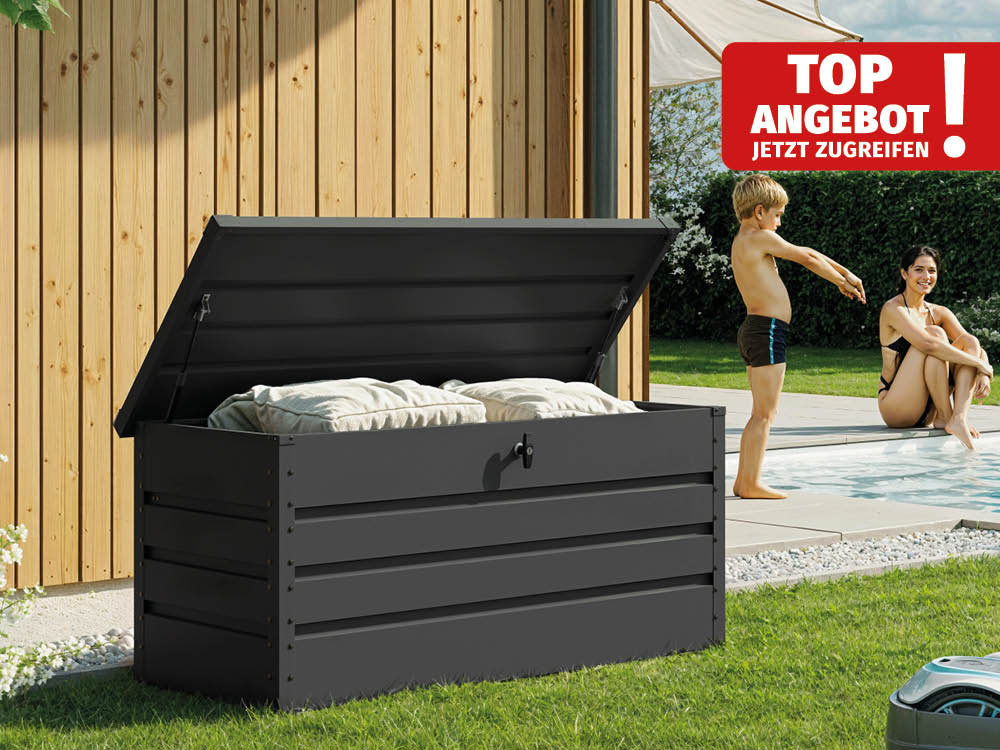 FREIZEITBOX 137 x 61 x 61 cm – Stilvolle Aufbewahrungsbox für den Garten: Ideale Gartenbox und Auflagenbox. Gerätebox in edlem Design. FREIZEITBOX 137 x 61 x 61 cm – Stilvolle Aufbewahrungsbox für den Garten: Ideale Gartenbox und Auflagenbox. Gerätebox in edlem Design.