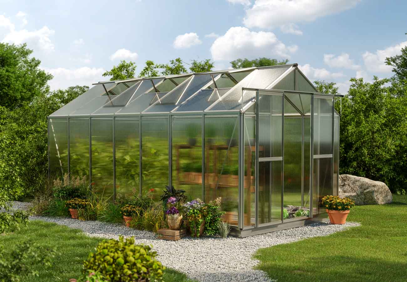 Gewächshaus 259 x 449 cm, 6 oder 8 mm, ... Gewächshaus 259 x 449 cm, 6 oder 8 mm, ...