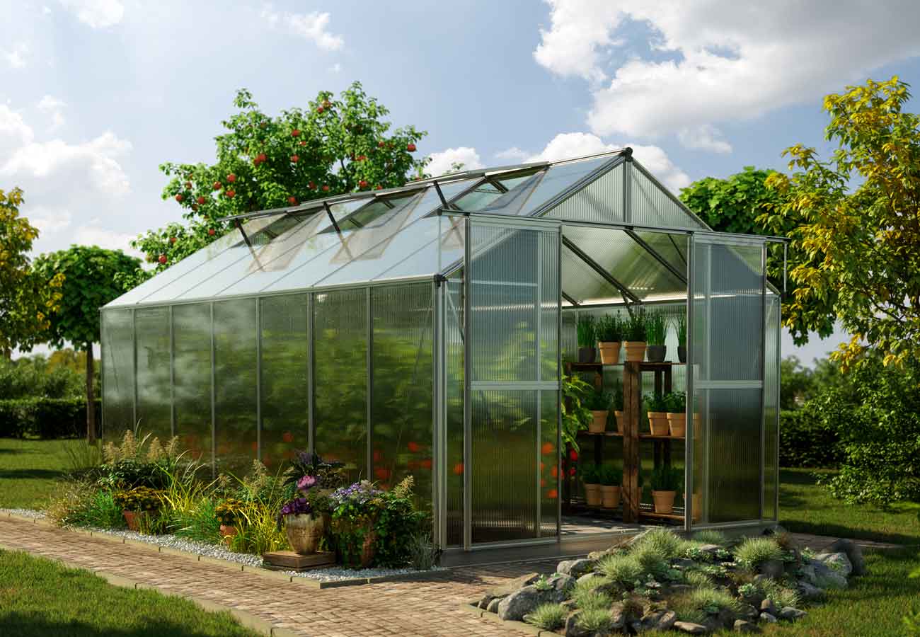 Gewächshaus 225 x 449 cm, 6 oder 8 mm, ... Gewächshaus 225 x 449 cm, 6 oder 8 mm, ...