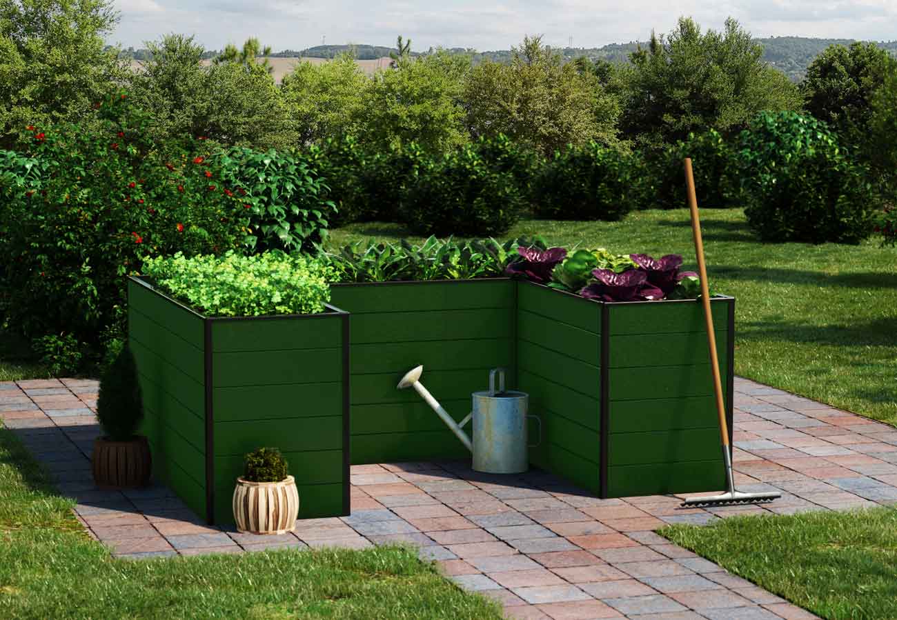 Hochbeet - Alu 195x150 cm, MADE IN AUSTRIA, wartungsfrei, 4 Farben, Hochbeet Bausatz, Hochbeet Metall, Hochbeet Aluminium