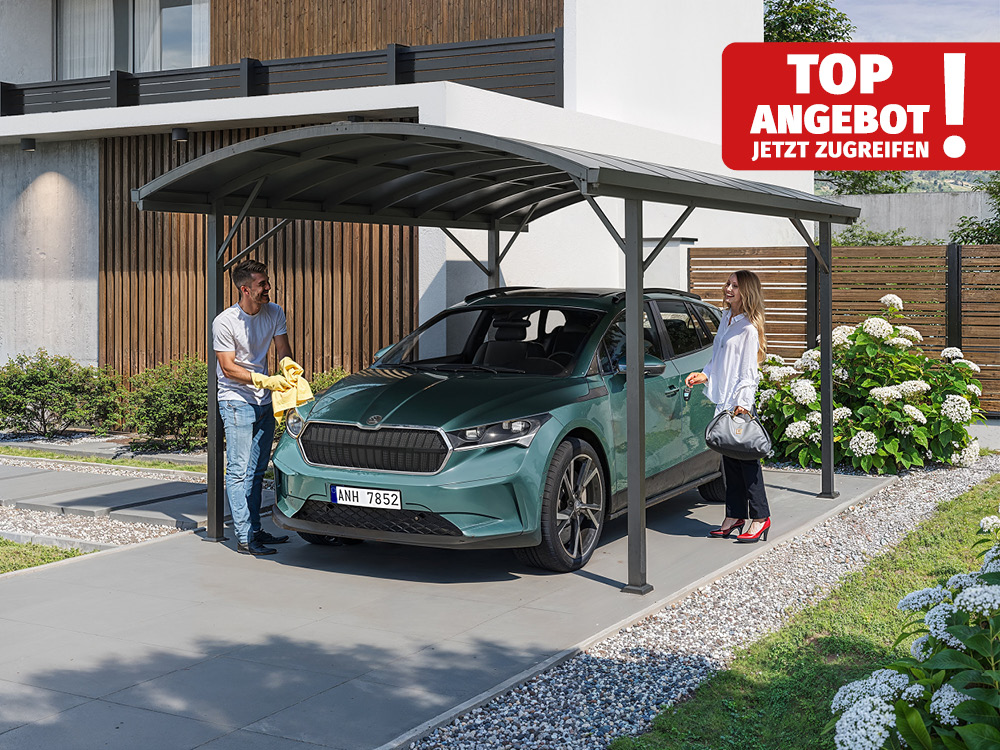 Stahl-Carport 300x470 cm, Anthrazit, Überdachung für Ihr Auto mit ACP 3 mm Dacheindeckung, hochwertiges und stabiles Carport. Stahl-Carport 300x470 cm, Anthrazit, Überdachung für Ihr Auto mit ACP 3 mm Dacheindeckung, hochwertiges und stabiles Carport.