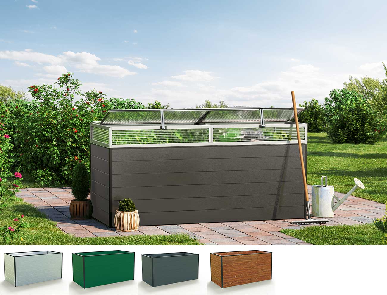 Hochbeet - Alu  195x77x77 cm, MADE IN AU...