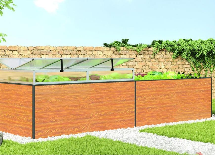 Hochbeet - Alu  Länge 387 cm, drei Breiten, MADE IN AUSTRIA, wartungsfrei, 4 Farben, Hochbeet Bausatz, Hochbeet Metall, Hochbeet Aluminium