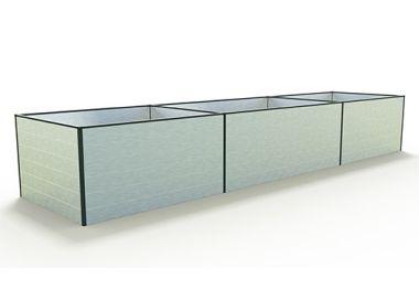 Hochbeet Daniela 490-Aluminium Natur-Breite: 119 cm