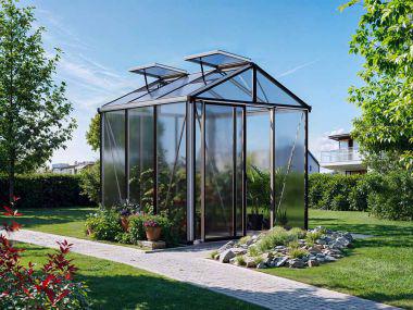 Gewächshaus DIAMAS 21 - Light - Aluminium, ohne Set