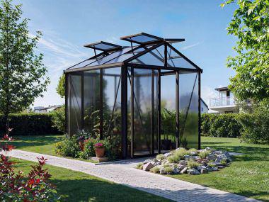 Gewächshaus DIAMAS 21 - Premium - ANTHRAZIT, Set XL
