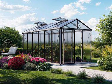 Gewächshaus DIAMAS 24 - Light - Aluminium, ohne Set