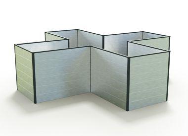 Hochbeet Elisabeth-Aluminium Natur 225