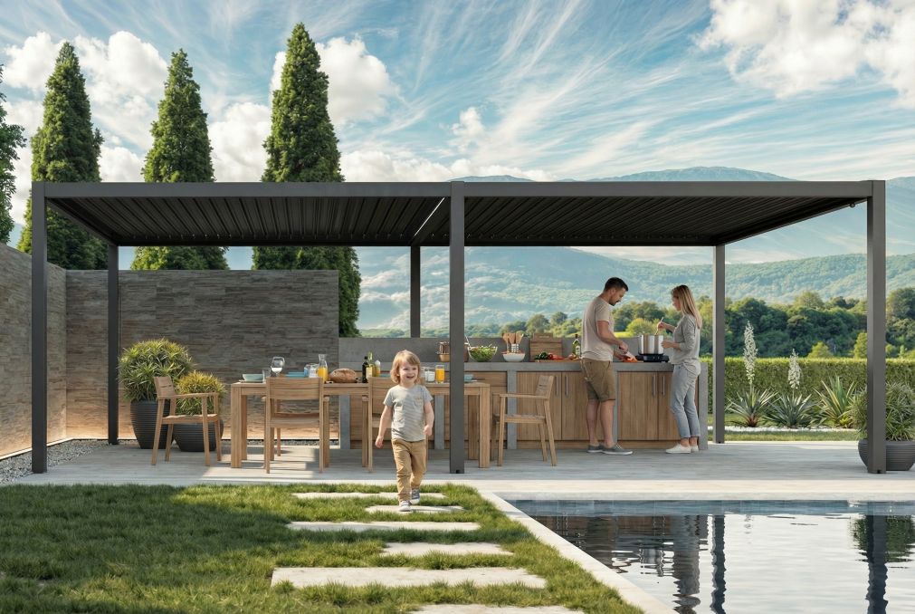 Outdoor Küche Pergola