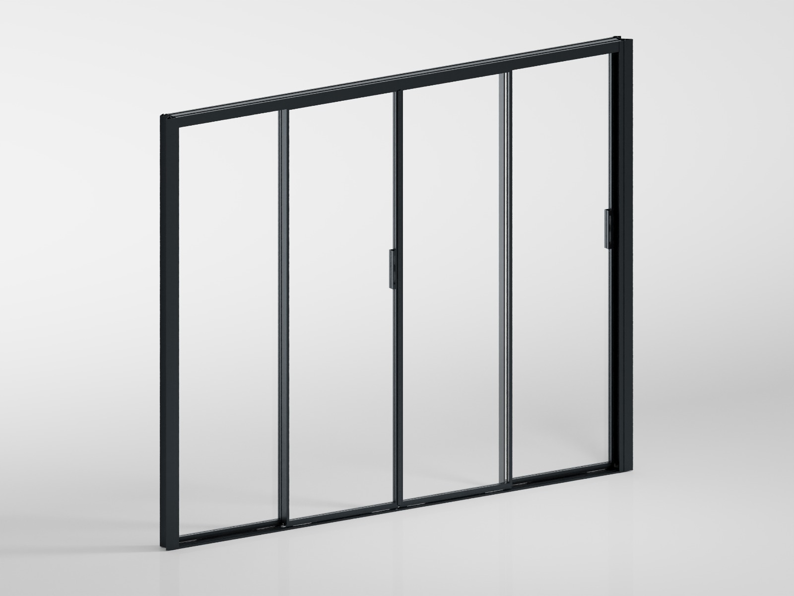 Glasschiebetür mit Alurahmen für Pergola