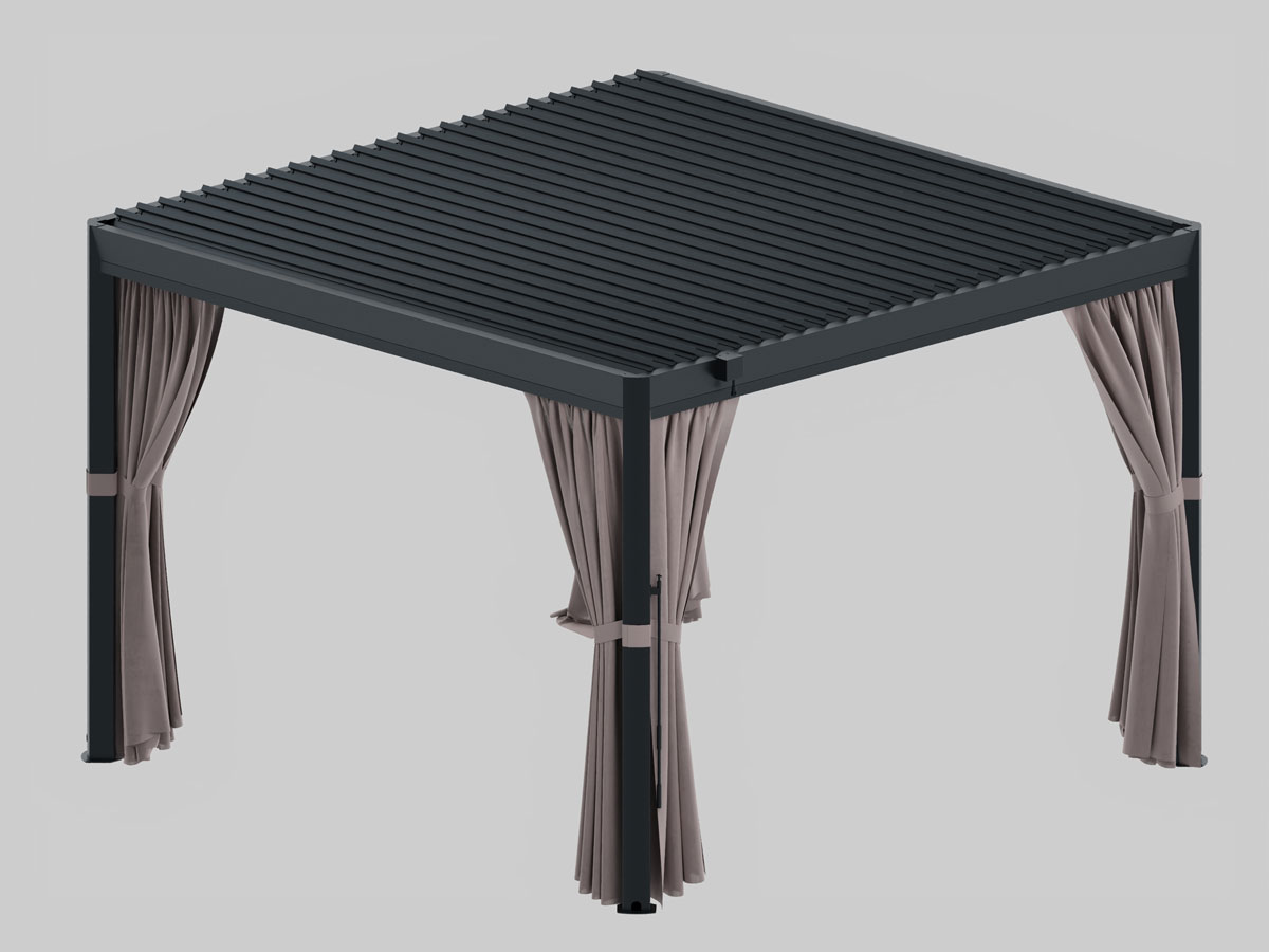 Set Moskitonetz und Vorhang für Pergola