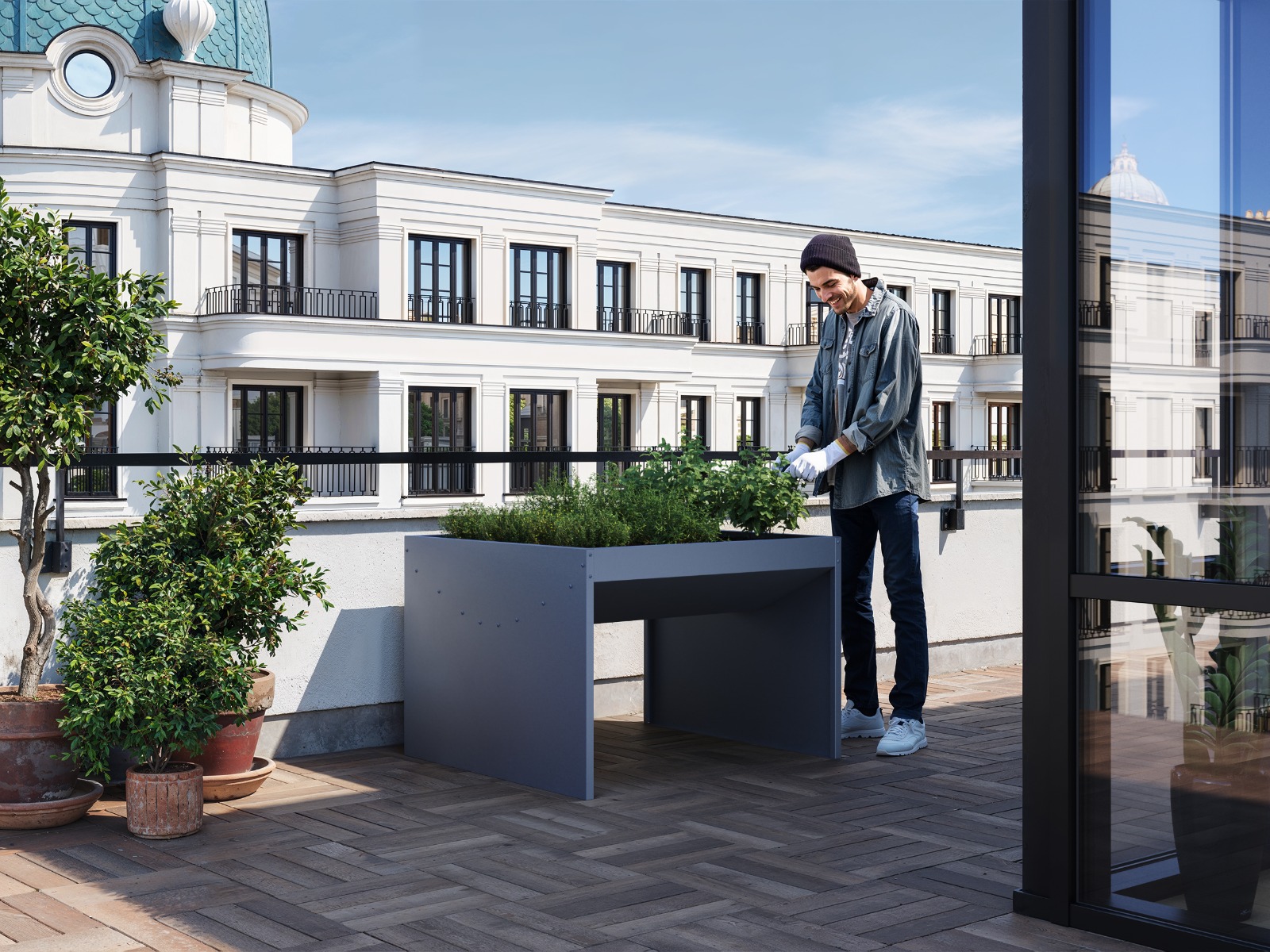 Hochbeet Easy 110x100x75 cm – unkomplizierte Montage, keine Innenfolie notwendig, pflegeleicht und mit zeitgemäßem Design. Gefertigt in Österreich, 