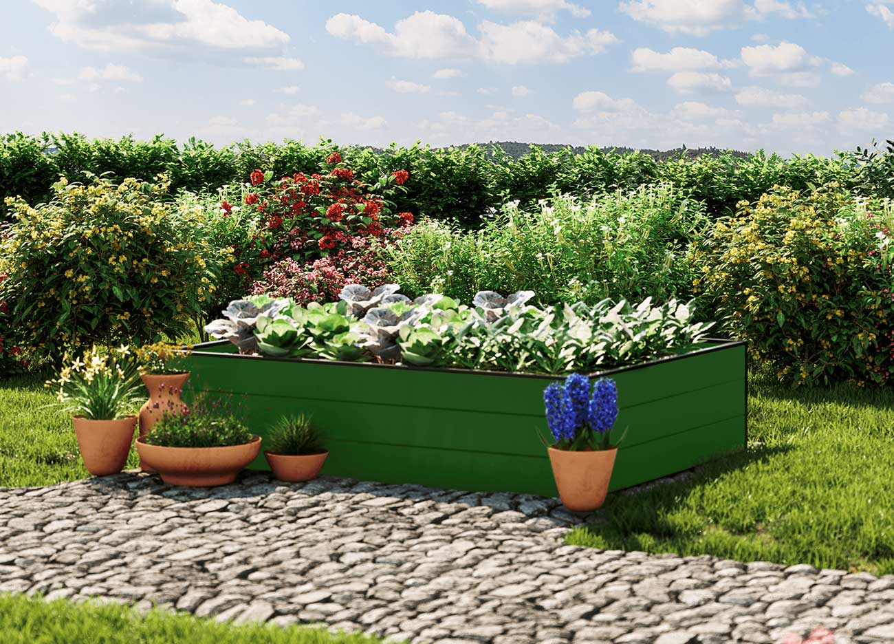 Hochbeet - Alu 150x119x39 cm, Designed in Austria, wartungsfrei, 4 Farben