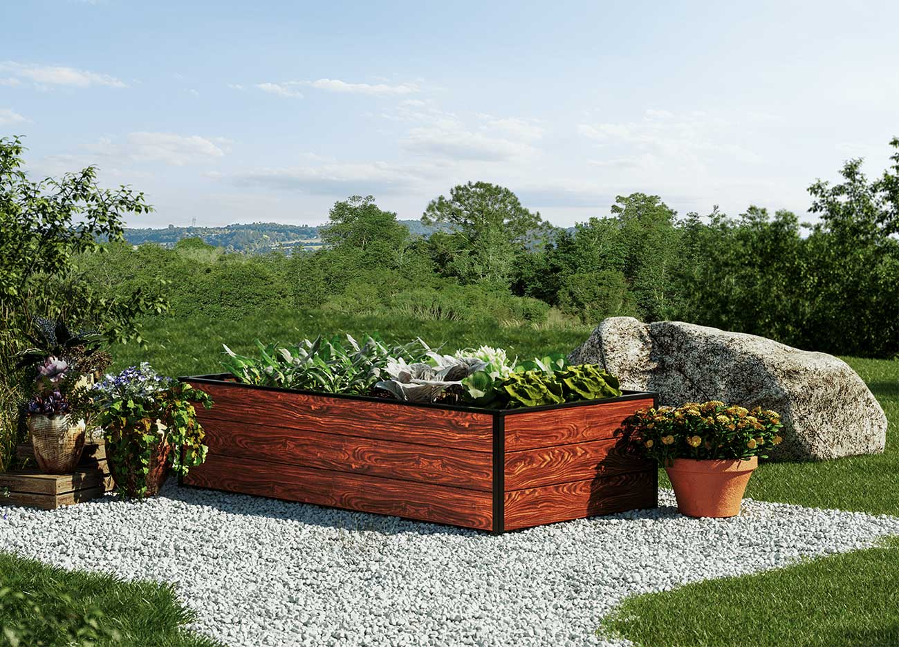 Hochbeet - Alu 150x77x39 cm, Designed in Austria, wartungsfrei, 4 Farben