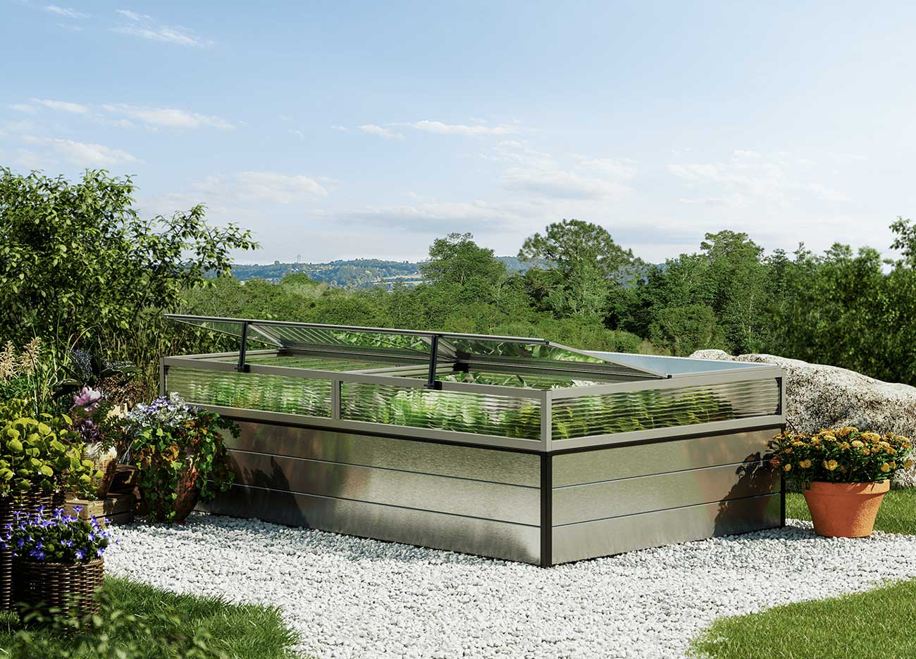 Hochbeet - Alu 195x119x39 cm, Designed in Austria, wartungsfrei, 4 Farben