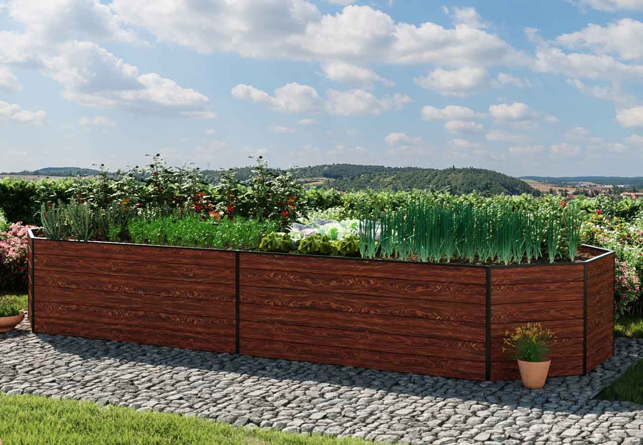 Hochbeet Xena 299 - Alu 299 x 119 cm, Designed IN AUSTRIA, wartungsfrei, 4 Farben, Hochbeet Bausatz, Hochbeet Metall, Hochbeet Aluminium
